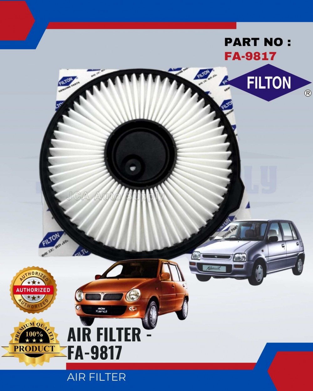 AIR FILTER PERODUA KANCIL 660 850 FILTON FA98171780187Z03 / 17801